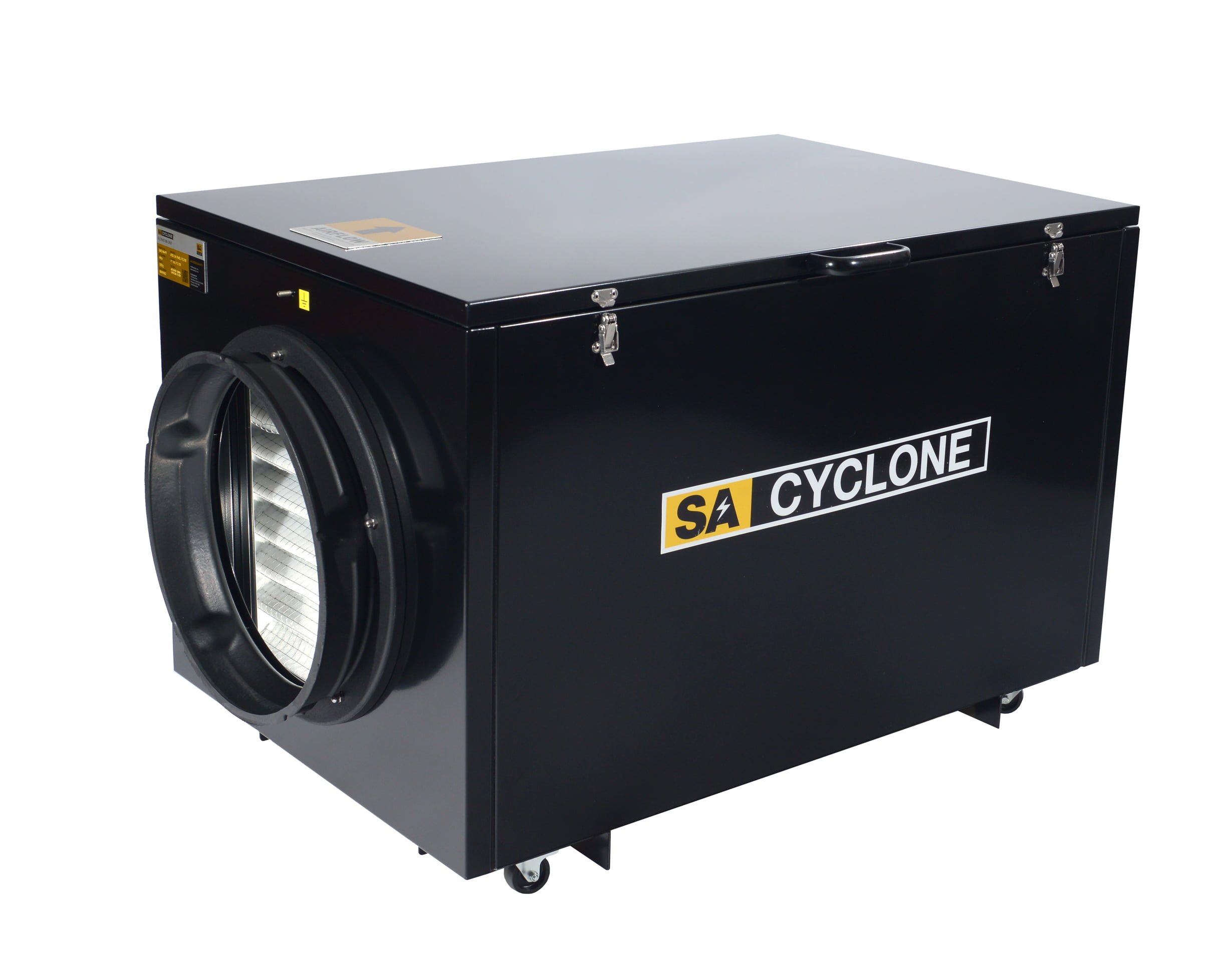 SA CYCLONE Filtration Unit. Applications include Offshore platforms, Oil refineries, Vessels and tanks, Confined spaces, Chemical plants, Shipbuilding and repair and Utilities