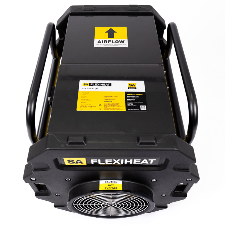 ATEX Heater ATEX, UKEX, EX UKCA HEATER for hazardous areas zone 1 Applications include Oil refineries, Offshore platforms, Confined spaces, habitat, Composite repairs, Fabric maintenance, Curing or drying paint, Pipeline maintenance and oil rigs