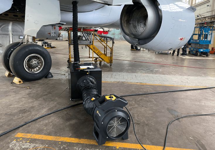 SA CYCLONE Filtration Unit Aviation maintenance. Other applications include Offshore platforms, Oil refineries, Vessels and tanks, Confined spaces, Chemical plants, Shipbuilding and repair and Utilities
